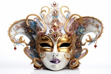 Beautiful Venetian mask, white background