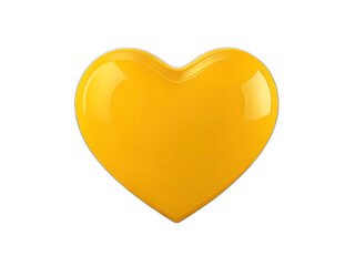 3d yellow heart icon element

