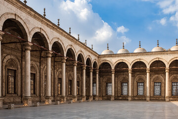 Naklejka na ściany i meble The Great Mosque of Muhammad Ali Pasha with blue sky on the background, Cairo, Egypt