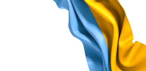 Resilient Spirit: Vibrant 3D Ukraine Flag Symbolizes Hope