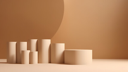 3D rendering simple background product booth, podium, stage, product commercial photography background, PPT background product cosmetics display