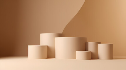 3D rendering simple background product booth, podium, stage, product commercial photography background, PPT background product cosmetics display