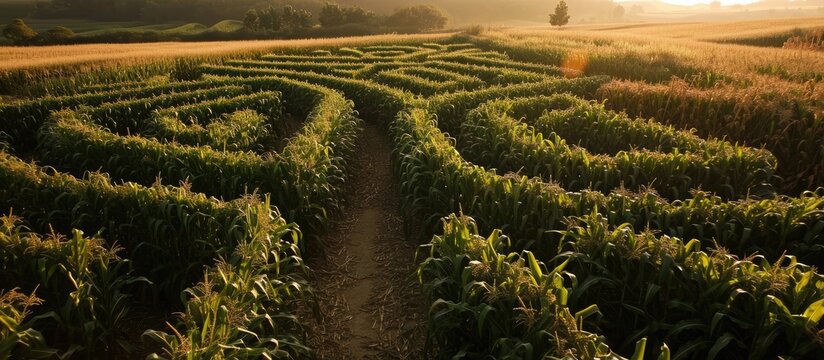 Enter the corn maze, collaborate, have fun, find exit.