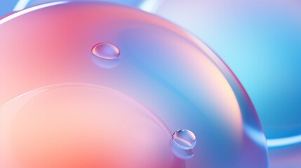 a close up of a blue and pink background with drops of water on the bottom of the image and on the bottom of the image.