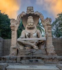 Ugra Narasimha Swamy Statue from Hampi, A UNESCO world heritage site.