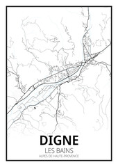 Naklejka premium Digne-les-Bains, Alpes de Haute-Provence