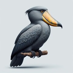 Fototapeta premium Shoebill bird, picozapato, Mabamba Swamp, Ethiopia, Uganda, Wildlife scene, Китоклюв, tagihan sepatu, Cigüeña picozapato, Shoebill Stork