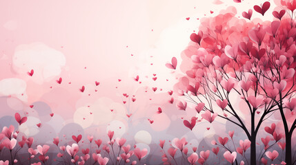 Valentine's Day. Love. Hearts - obrazy, fototapety, plakaty