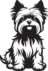 Great and lovely yorkshire terrier dog vector art
