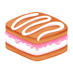 A delicate cake with an artful frosting, ready to top your creative projects. A sweet take on visual delight