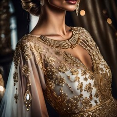 woman in evening dress