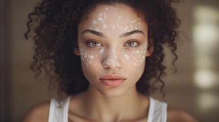 beautiful Model with vitiligo
