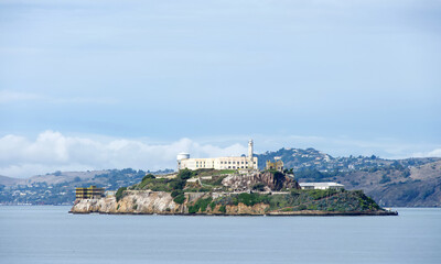 Alcatraz Island, 1.25 miles away from San Francisco. The island's facilities are managed by the National Park Service and it is open to the public for tours.