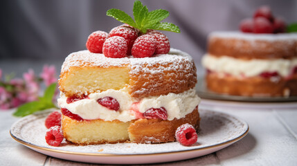 cheesecake with raspberries
