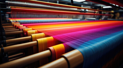 Fabric textile pattern production thread industrial - obrazy, fototapety, plakaty