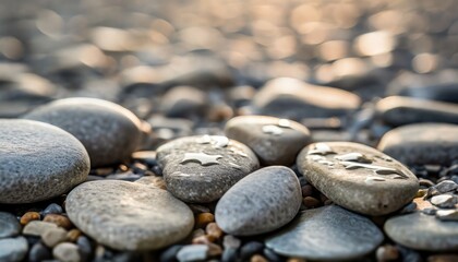 Fototapeta na wymiar Heart-Shaped Stone Among Pebbles on Beach