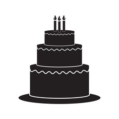 Birthday cake icon vector illustration design