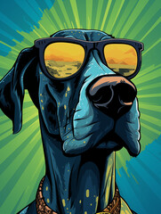 Dog in pop art style Generative AI