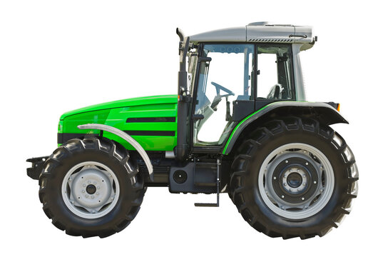 Fototapeta Modern agricultural tractor, side view