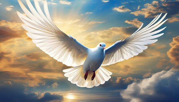 Faith and spirituality converge with a Christian dove in this serene image, embodying peace, purity, and religious sanctity