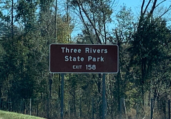 Florida Three Rivers state park road sign