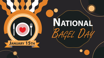 National Bagel Day vector banner design. Happy National Bagel Day modern minimal graphic poster illustration.