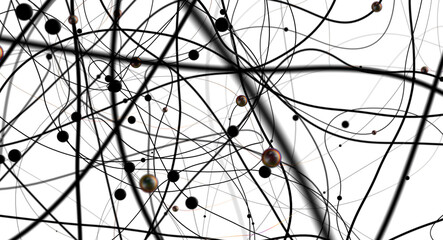 Abstract network of physical devices on the Internet using a network connection
