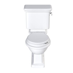 Lavatory pan isolated on a white background, bidet, 3D illustration, and CG render