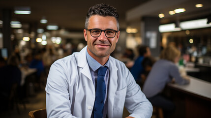 Fototapeta premium Pharmacist man in his office