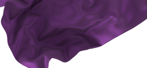 Smooth and shiny purple cloth 3D
