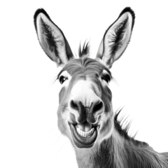 Schilderijen op glas a donkey with large ears © ion