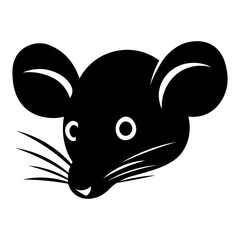 Mouse black vector icon on white background