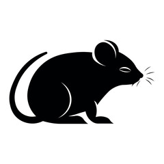 Mouse black vector icon on white background