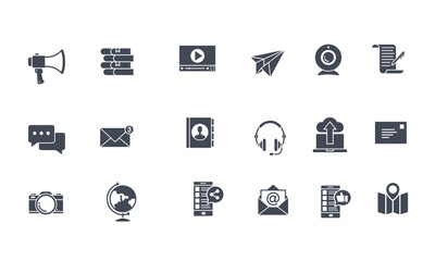 Communication icons vector design