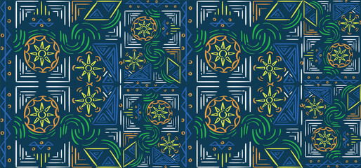 Native American ethnic pattern for design