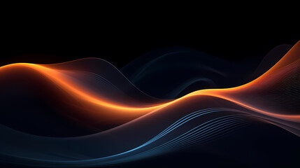 Digital technology blue rhythm wavy line abstract graphic poster web page PPT background with generative