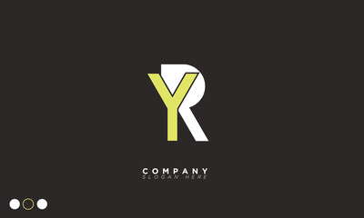 YR Alphabet letters Initials Monogram logo RY, Y and R - obrazy, fototapety, plakaty