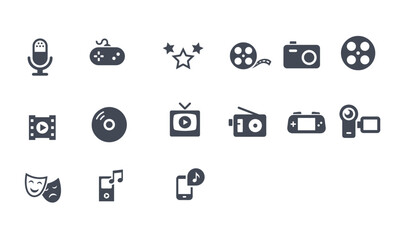  Entertainment icons vector design
