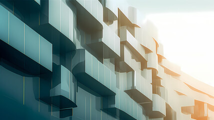 future skyscraper, 3D rendering of abstract futuristic architecture