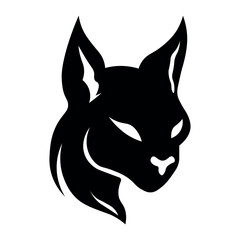Lynx black vector icon on white background