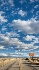 Fototapeta premium The Road to Nowhere: Desert Highway to the Unknown 