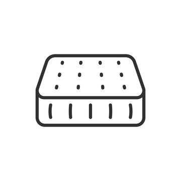 recommend clip art: Mattress, linear icon. Line with editable stroke