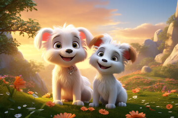 happy cute funny perfect beautiful playful joyful adorable pretty animated dogs pet puppy mans best friends. running, move, zoo, game tongue animal friendly.