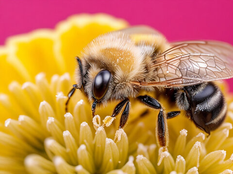 Capturing nature's elegance: Bee Pollen Baskets in exquisite detail.