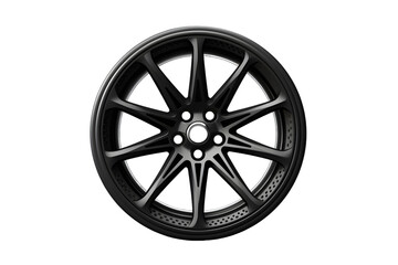 Obraz premium front view of a chrome rim or wheel isolated on white background 