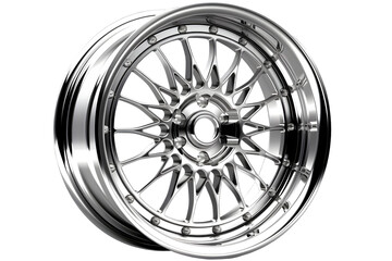 chrome rim or wheel isolated on white background transparent 