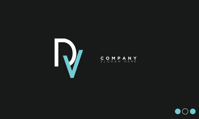 DV Alphabet letters Initials Monogram logo VD, D and V