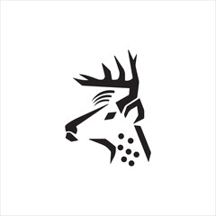 Hunting  Head Deer  Illustration badge logo vector