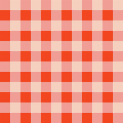 Retro groovy Christmas checkerboard festive winter holidays seamless pattern digital paper repeating background for wrapping paper, stationery, fabric, wallpaper. Red and pink colors