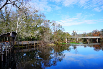 Fototapeta premium The winter landscape of Florida Trail 